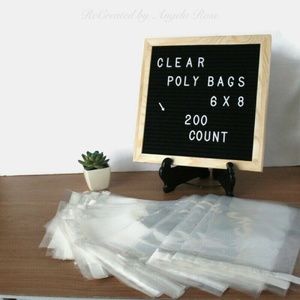 200 6 x 8 Poly Bags - Venthole Clear